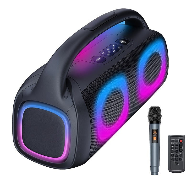 Bluetooth-Lautsprecher – 2x 4,5 Zoll – Karaoke-LED-Lichtshow | 40W | inkl. Microfoon
