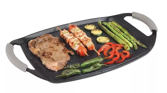 Cheffinger Pfannen-Set »Grillpfanne Grillplatte BBQ Induktion Aluguss beschichtet CF-GP47«